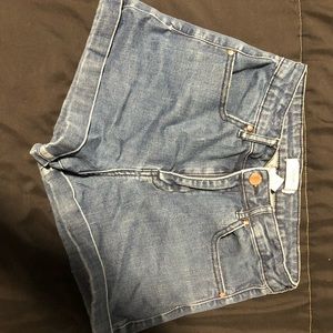 High waisted jean shorts